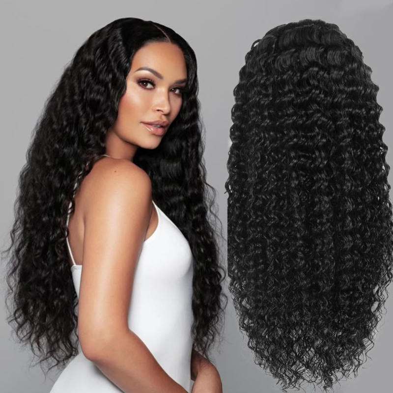 VIYA Full Size™ Glueless 5x5 HD Lace Deep Wave Wig Natural Black All Pre Styled Wig