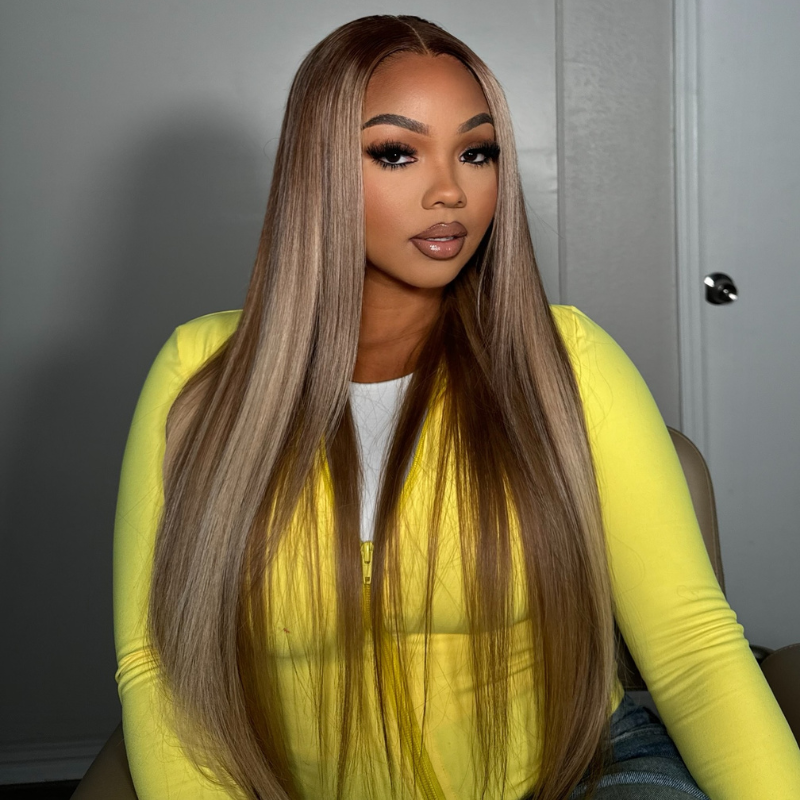 VIYA Full Size™ 13x6 HD Lace Frontal Straight Hairstyles Three Balayage Highlight All Pre Styled Wig