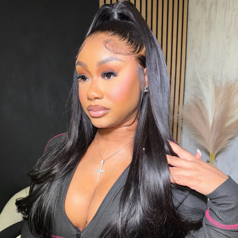 VIYA 13x6 HD Lace Frontal Pre Bleached Knots Straigh 100% Human Hair Wig