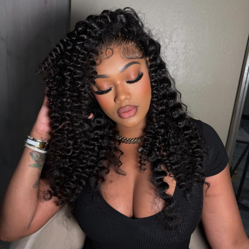 VIYA Full Size™ Spiral Deep Wave 13x6 HD Lace Frontal Human Hair All Pre Styled Wig