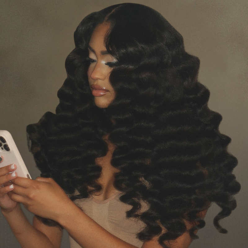 VIYA 13x4 HD Lace Frontal Loose Deep Wave Full Size™ Human Hair All Pre Styled Wig