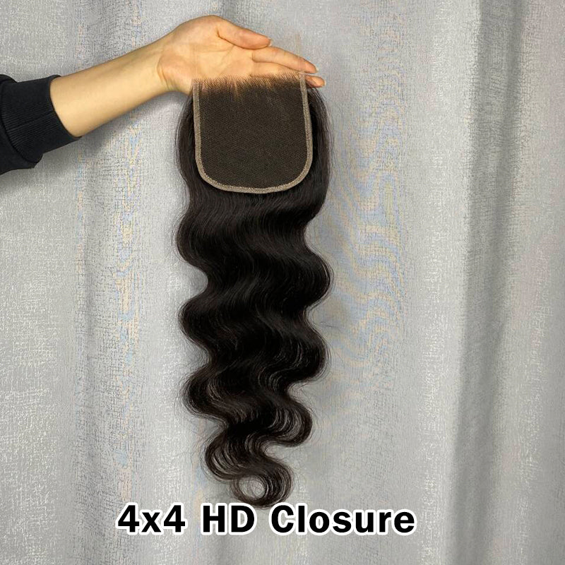 VIYA 9 PCS 12-24 Inch Bundles With 3 PCS 4x4 HD Lace Closure Wholesale Package Deal