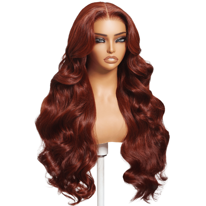 VIYA Auburn Red Color Lace 13x4/13x6 HD Lace Body Wave Pre Bleached Knots Wig