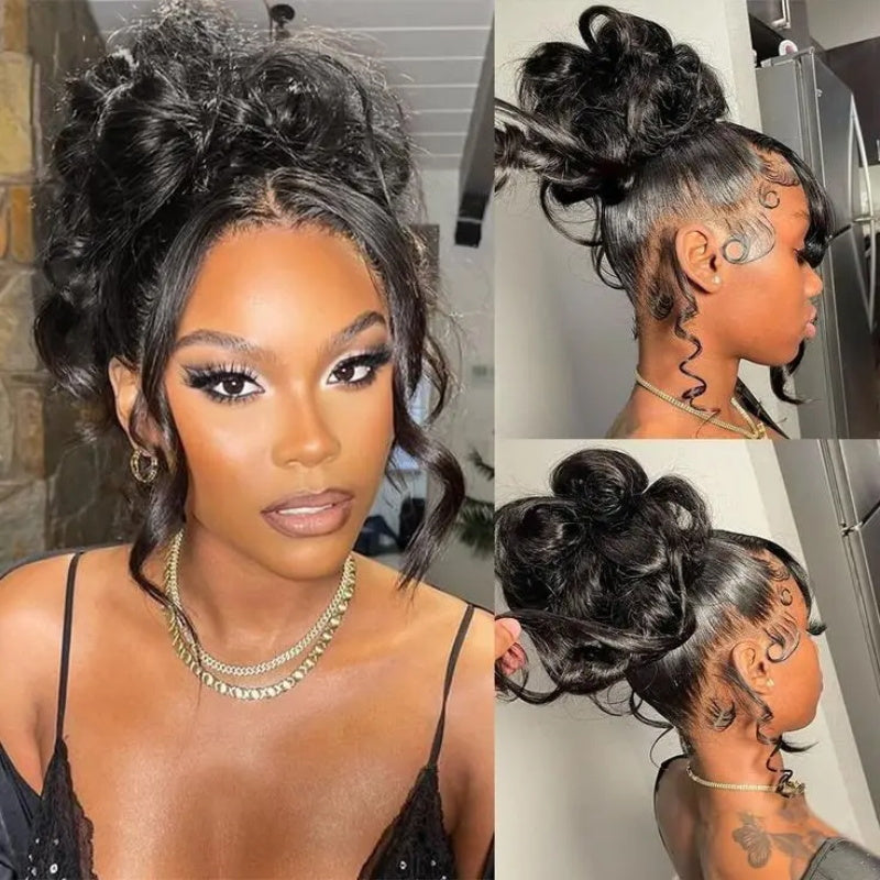 VIYA 360 HD Lace Invisi Drawstring Wear Go Pre-Bleached Pre Cut Lace Glueless Loose Body Wave Wig