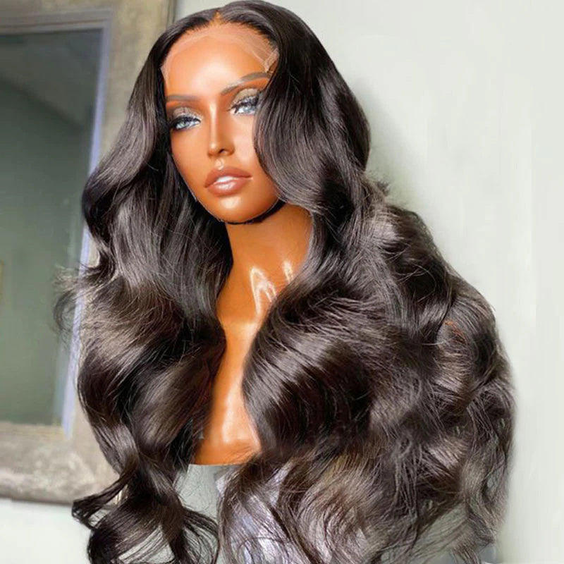 VIYA 6x6 HD Lace Straight/Loose Body Wave Closure Natural Black Human Hair Pre Bleached Knots Wigs