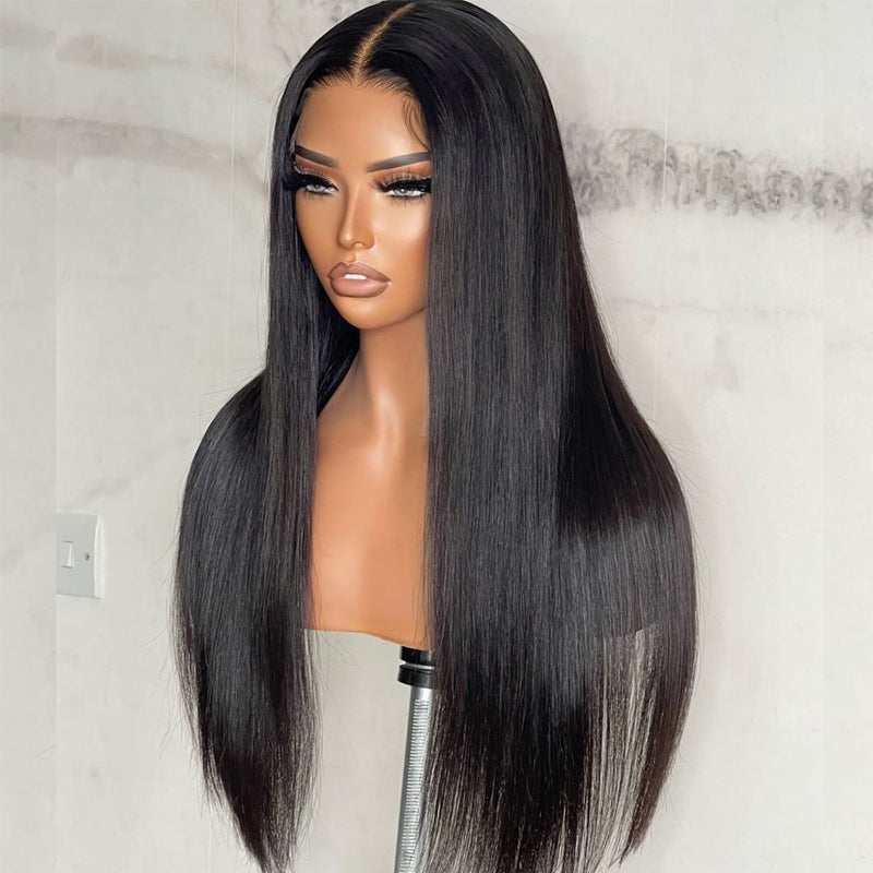 VIYA 6x6 HD Lace Straight/Loose Body Wave Closure Natural Black Human Hair Pre Bleached Knots Wigs