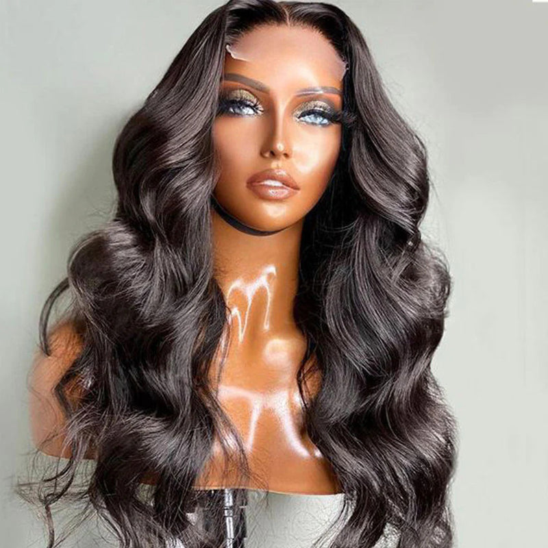 VIYA 6x6 HD Lace Straight/Loose Body Wave Closure Natural Black Human Hair Pre Bleached Knots Wigs