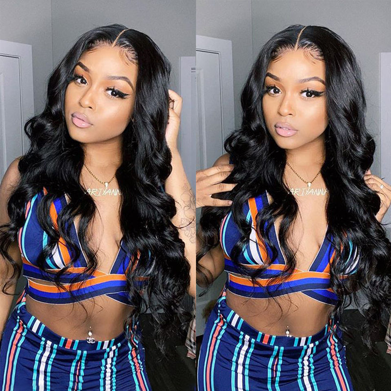 VIYA 6x6 HD Lace Straight/Loose Body Wave Closure Natural Black Human Hair Pre Bleached Knots Wigs