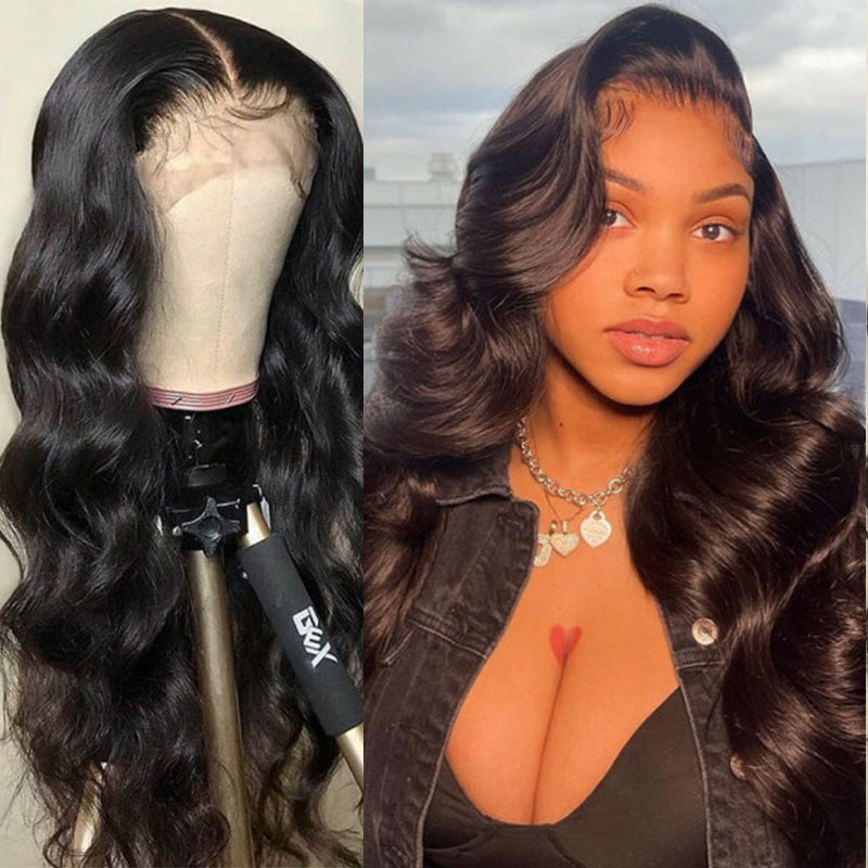 VIYA Body Wave 13x6 Lace Front Wig Natural Black Human Hair Wig