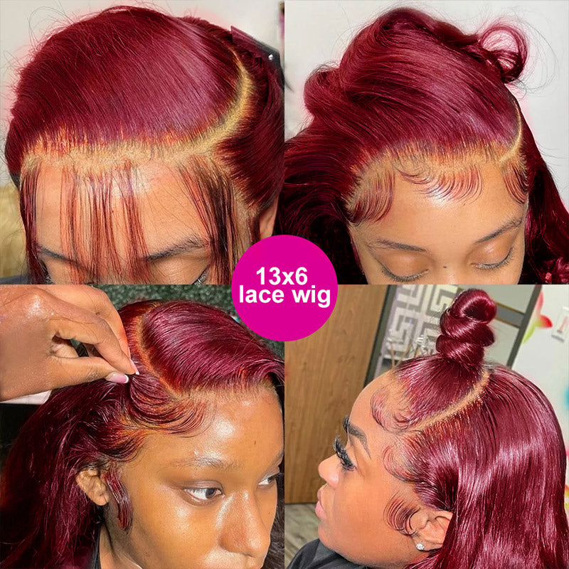 VIYA Full Size™ 13x6 HD Lace Frontal 99J All Pre Styled Loose Body Wave Human Hair Wig