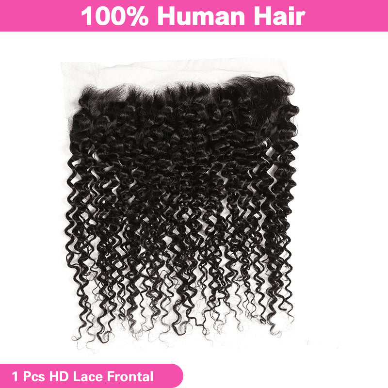 VIYA Culry 1 Pcs HD Lace Frontal Natural Black Human Virgin Hair