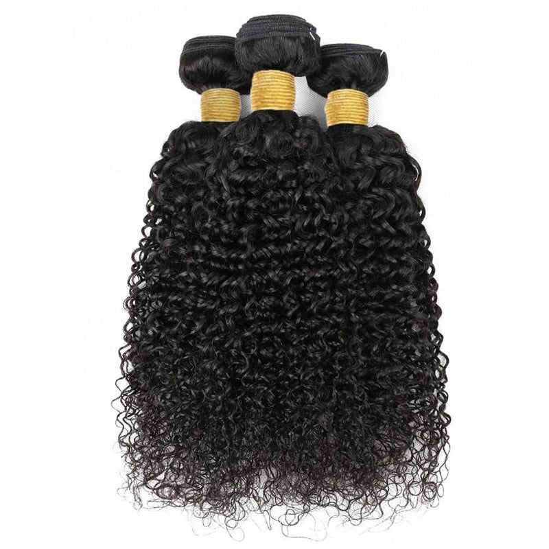 VIYA Curly 3 Pcs Bundles Hair Weft With 5x5 HD Lace Closure Human Virgin Hair