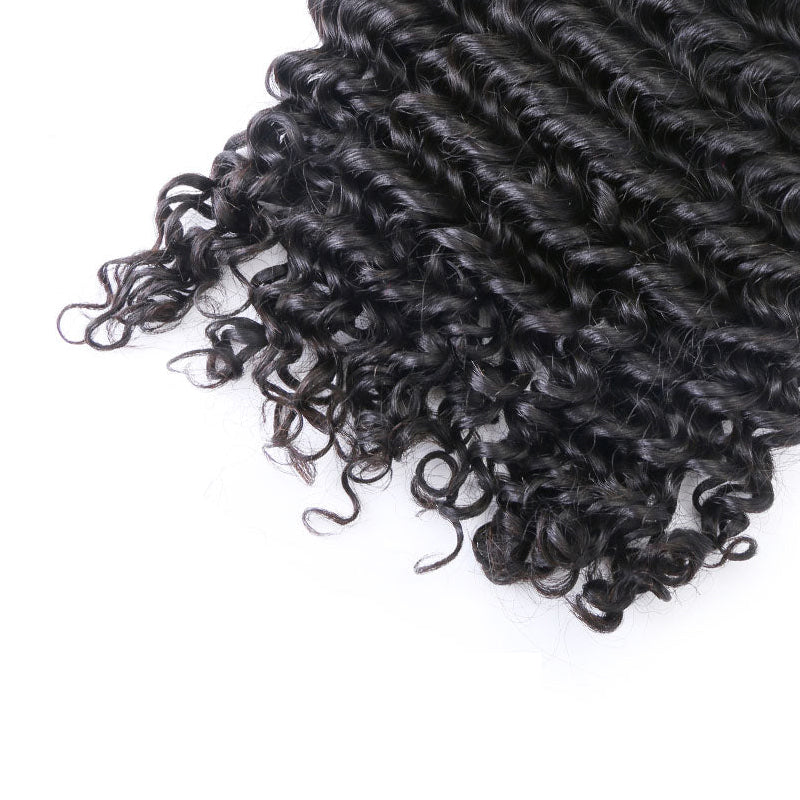 VIYA Deep Wave 3 Bundles Hair Weft With 13x4 HD Lace Frontal Human Hair