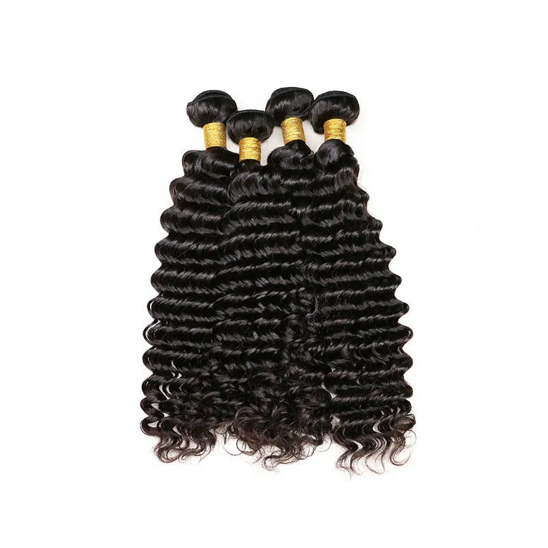 VIYA Deep Wave 4 Bundles Natural Black Unprocessed Virgin Human Hair