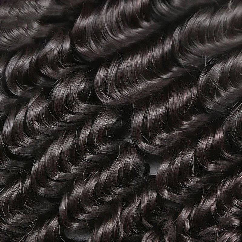 VIYA Deep Wave 4 Bundles Natural Black Unprocessed Virgin Human Hair
