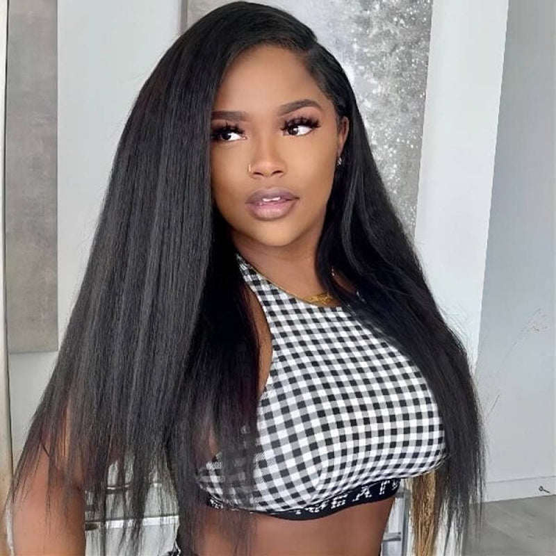 VIYA 13x4 HD Skin Melt Full Lace Frontal Kinky Straight Wig | Viya Hair