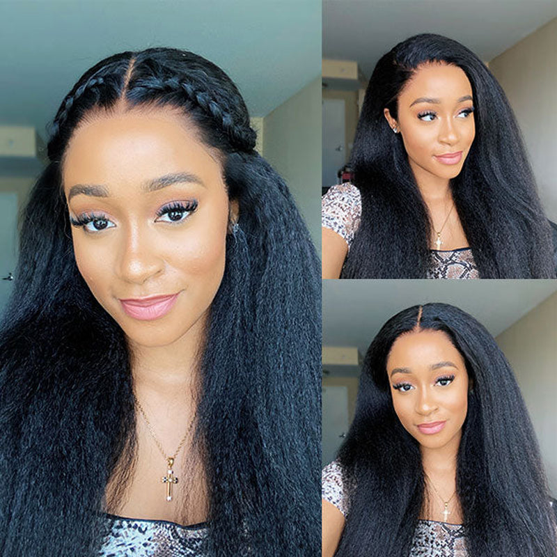 VIYA 13x4 HD Skin Melt Full Lace Frontal Kinky Straight Wig | Viya Hair