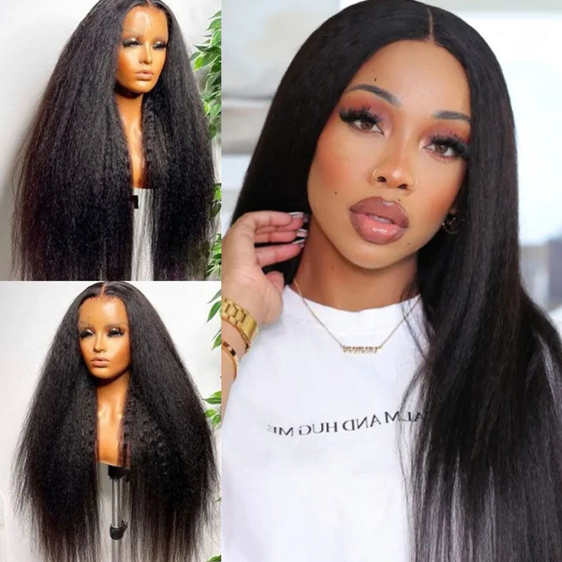 VIYA 5x5 HD Skin Melt Full Lace Closure Kinky Straight Wig | Viya Hair