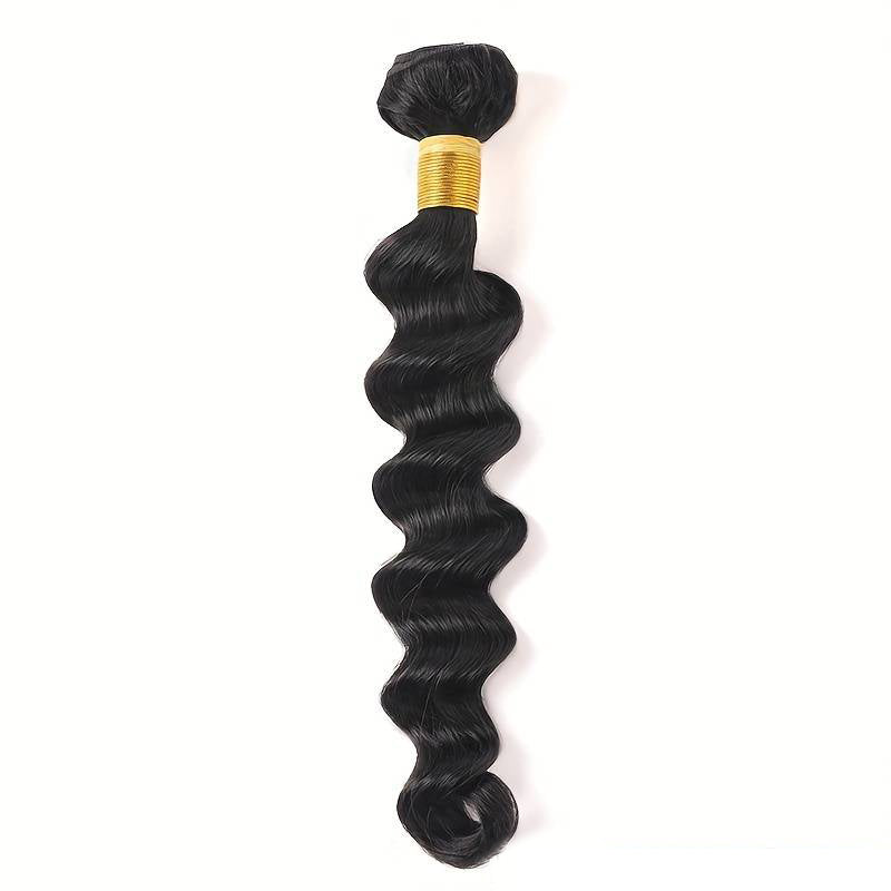 VIYA Loose Deep Wave 1 Pcs Bundle Natural Black Human Virgin Hair