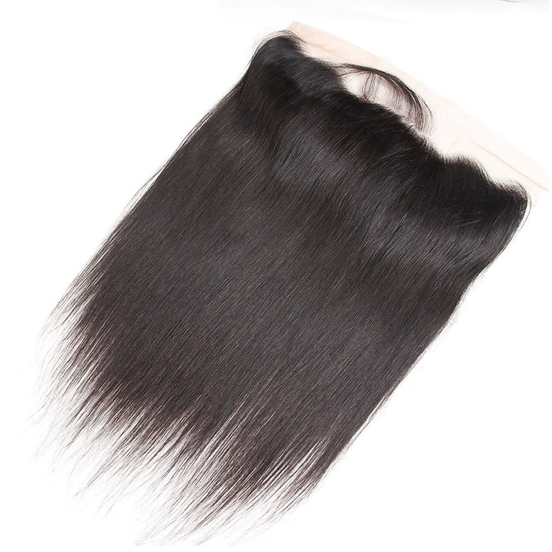 VIYA Straight 13x6 HD Lace Frontal With 4 Pcs Bundles Hair Weft Natural Black Human Virgin Hair