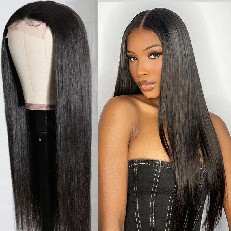 VIYA Straight 4x4 Lace Closure Wig Natural Black Human Hair Wig