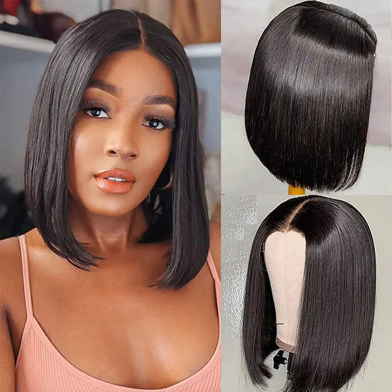 VIYA Straight Bob Full Lace Frontal 180% Density Human Hair Wig With Beginner Friendly