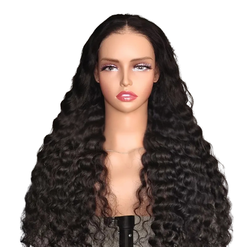 VIYA Full Size™ Glueless 5x5 HD Lace Loose Deep Wave Wig Natural Black All Pre Styled Wig