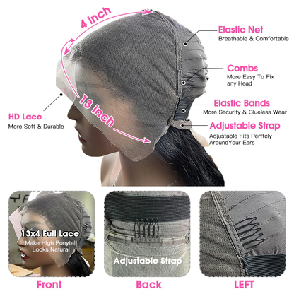 VIYA 2 PCS 13x4 HD Lace Frontal Wig 613 Blonde Color Straight Body Wave All Pre Styled Wholesale Package Deal