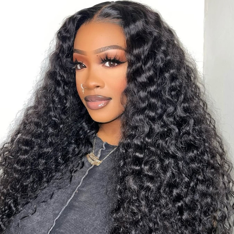 VIYA Full Size™ Glueless 5x5 HD Lace Water Wave Wig Natural Black All Pre Styled Wig