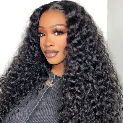 VIYA Full Size™ Glueless 5x5 HD Lace Water Wave Wig Natural Black All Pre Styled Wig