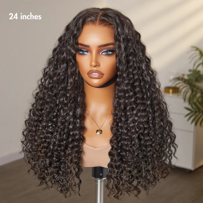 VIYA Full Size™ 13x4 HD Lace Frontal All Pre Styled Curly Natural Black Wig