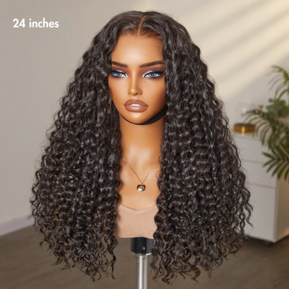 VIYA Full Size™ 13x4 HD Lace Frontal All Pre Styled Curly Natural Black Wig