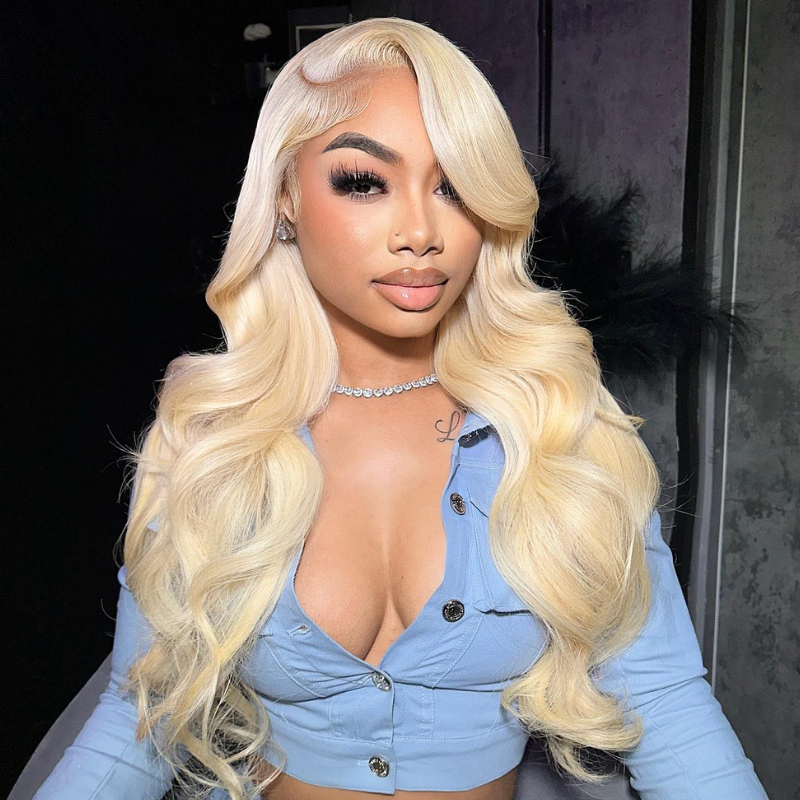 VIYA 5x5 HD Lace Closure 613 Blonde Loose Body Wave &amp; Straight Pre Bleached Knots Human Hair Wigs