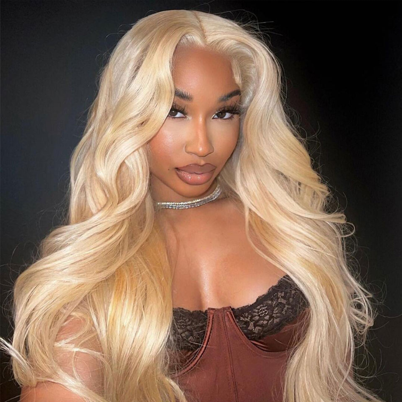 VIYA 5x5 HD Lace Closure 613 Blonde Loose Body Wave &amp; Straight Pre Bleached Knots Human Hair Wigs