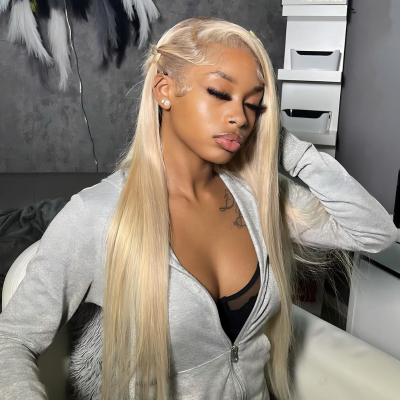 VIYA 5x5 HD Lace Closure 613 Blonde Loose Body Wave &amp; Straight Pre Bleached Knots Human Hair Wigs
