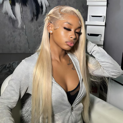 VIYA 5x5 HD Lace Closure 613 Blonde Loose Body Wave &amp; Straight Pre Bleached Knots Human Hair Wigs