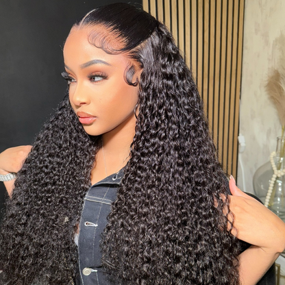 VIYA Full Size™ 13x4 HD Lace Frontal All Pre Styled Curly Natural Black Wig