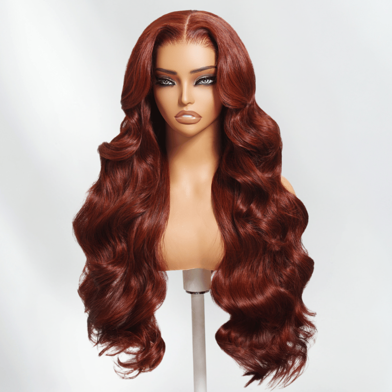 VIYA 13x4 HD Lace Frontal Auburn Red Color Loose Body Wave Wig