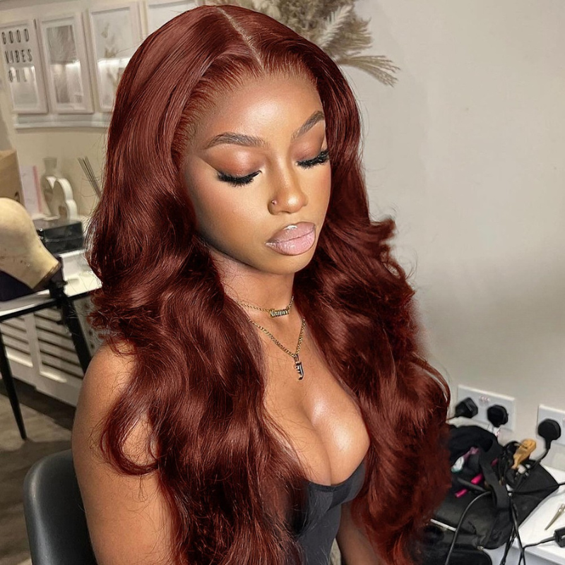 VIYA Auburn Red Color 13x4 HD Lace Frontal Full Size™  Body Wave All Pre Styled Wig