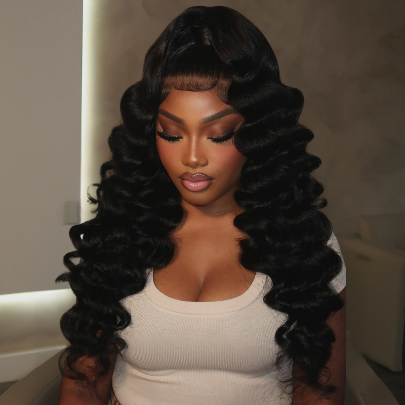 VIYA 13x4 HD Lace Frontal  Loose Deep Wave Full Size™ Human Hair All Pre Styled Wig