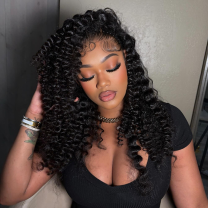 VIYA Full Size™ Spiral Deep Wave 13x4 HD Lace Frontal Human Hair All Pre Styled Wig