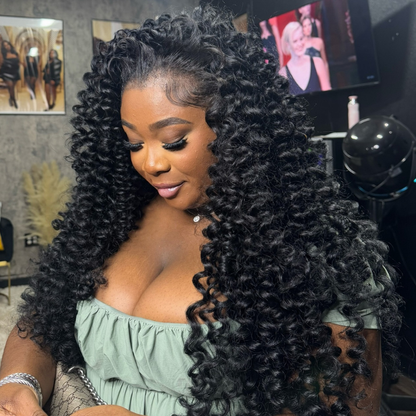 VIYA Full Size™ Spiral Deep Wave 13x4 HD Lace Frontal Human Hair All Pre Styled Wig