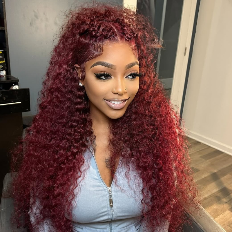 VIYA Full Size™ 13x6 HD Lace Frontal 99J Curly All Pre Styled Human Hair Wig