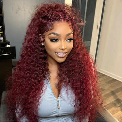 VIYA Full Size™ 13x6 HD Lace Frontal 99J Curly All Pre Styled Human Hair Wig