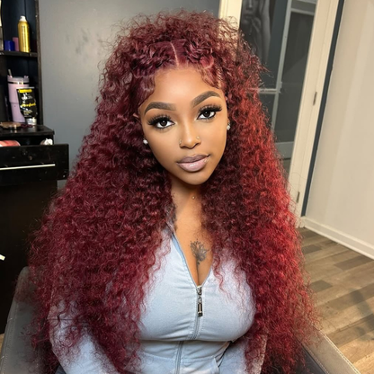 VIYA Full Size™ 13x6 HD Lace Frontal 99J Curly All Pre Styled Human Hair Wig