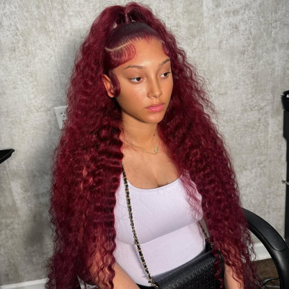 VIYA Full Size™ 13x6 HD Lace Frontal 99J Curly All Pre Styled Human Hair Wig