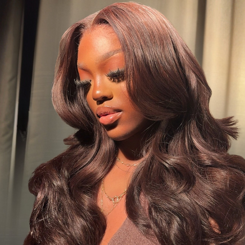 VIYA Full Size™ 5x5 HD Lace Body Wave Dark Chocolate Brown All Pre Styled Wig