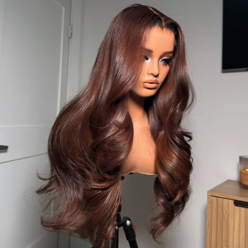 VIYA Full Size™ 5x5 HD Lace Body Wave Dark Chocolate Brown All Pre Styled Wig