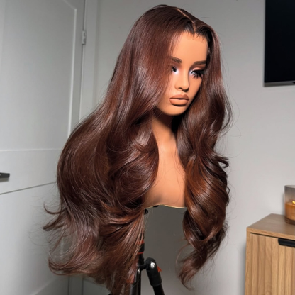 VIYA Full Size™ 5x5 HD Lace Body Wave Dark Chocolate Brown All Pre Styled Wig