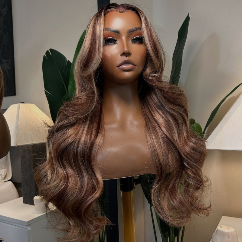 VIYA Body Wave P4/27 Color 13x6 HD Lace Front Balayage Highlight Wigs